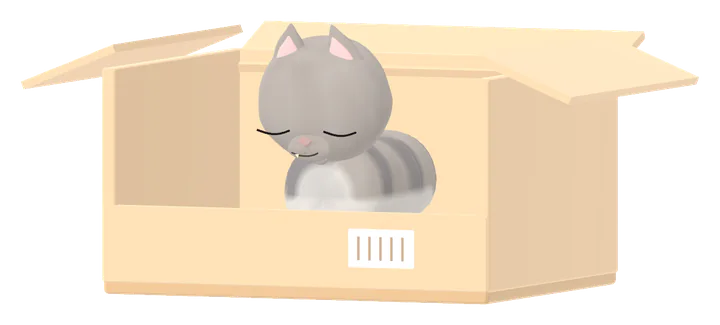 A tabby cat asleep in a cardboard box